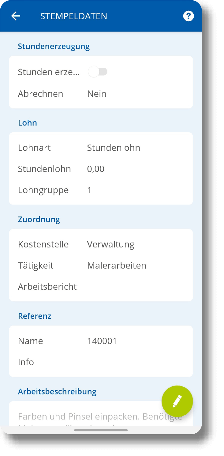 Mobile Zeiterfassung fürs Handwerk