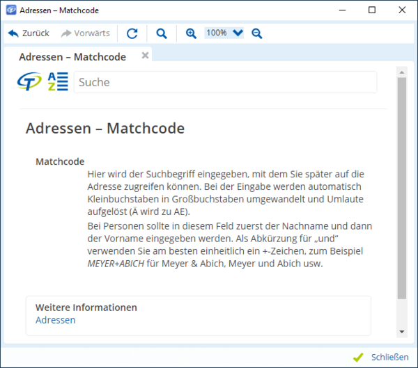 Kontexthilfe mit F1 aufrufen